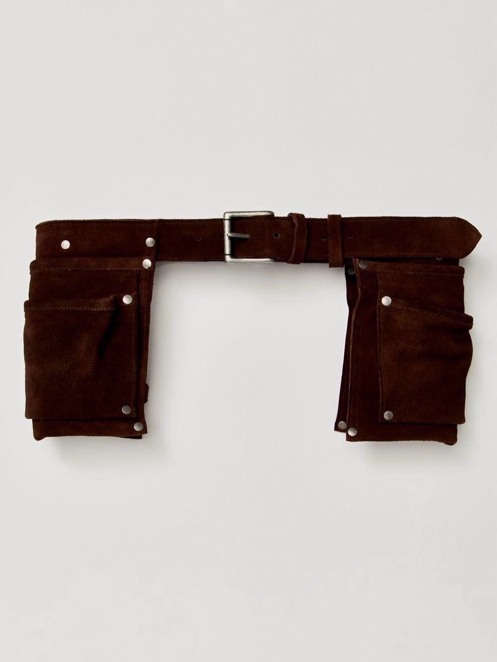 NWT Free People Crew Cargo Pocket Belt in Bitter Bark - Size M/L - Picture 2 of 5